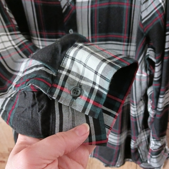 Alexander Jordan Glen Plaid Half Button Tunic Size XL - Picture 4 of 9